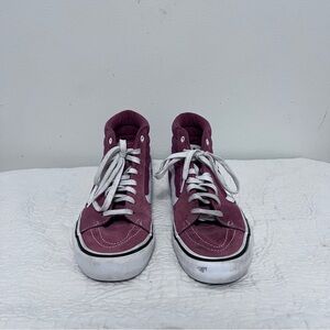 Red VANS High-Top Sneakers